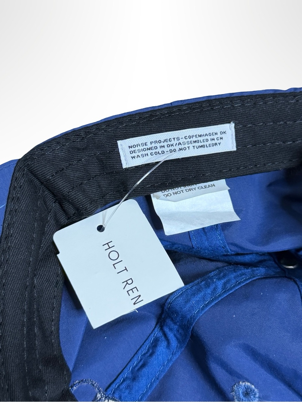 Norse Projects Geoff McFetridge Longbill Nylon Technical Cap Hat Blue - Picture 7 of 8